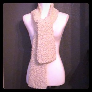 Cream Textured Sweater Scarf